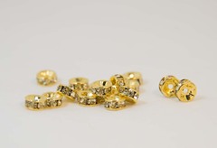 6×3　平型ロンデル(ゴールド)　黄水仙