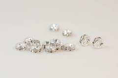 6×3　平型ロンデル(シルバー)　クリア