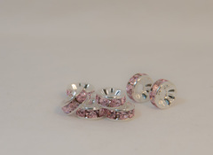 8×3.8　平型ロンデル(シルバー)　ライトローズ