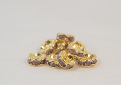 8×3.8　波型ロンデル(ゴールド)　ライトアメシスト