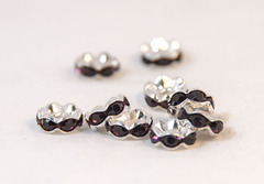 8×3.8　波型ロンデル(シルバー)　アメシスト