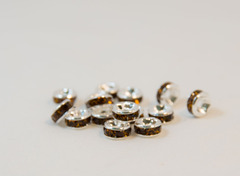 6×3　平型ロンデル(シルバー)　コーヒー