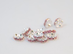 8×3.8　波型ロンデル(シルバー)　ピンク