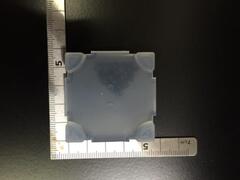 15円形プレート用 2穴「φ3凹」パーツモールド