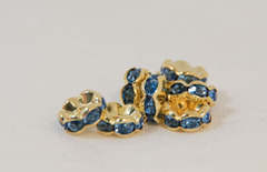 8×3.8　波型ロンデル(ゴールド)　サファイア