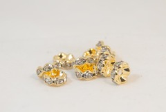 8×3.8　波型ロンデル(ゴールド)　クリア