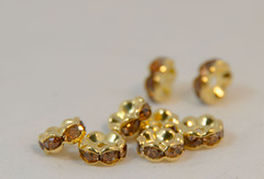 8×3.8　波型ロンデル(ゴールド)　ダークアンバー