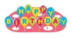 プチポイント　ハッピーバースデー　風船赤　PSP-015