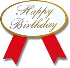 GK-301　ギフトシール　Happy Birthday  白