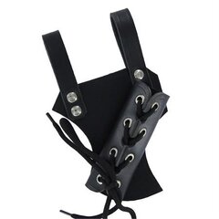 レザー製 ソードベルト ハンガー 鞘 ブラック 左利き用 飾り帯 剣 日本刀 鞘 西洋 吊下げ 甲冑 ヨーロッパ アーマー 衣装 コスプレ サウスポー TL5027