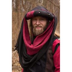 ジャファーターバン 赤 レッド コスプレ 衣装 中東 アラビア ヘッドスカーフ LARP コットン製