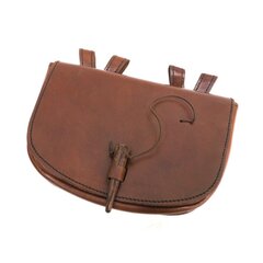 中世 レザー製 ベルトポーチ 本革 ブラウン コスプレ 小道具 小物入れ ファンタジー 西洋 衣装 撮影