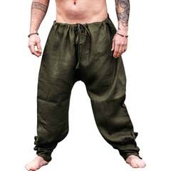 バイキング風 ワイドパンツ リネントラウザー 中世スタイル コスチューム