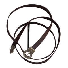 中世 レザー製 ブラス デコレーション ベルト 兜 西洋 鎧 甲冑 ヨーロッパ アーマー 衣装 コスプレ