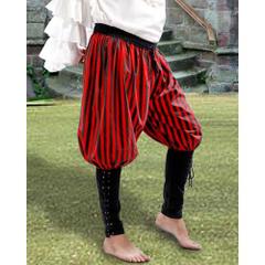 バッカニアパンツ 赤/黒 各種サイズ レッド ブラック 衣装 コスプレ 海賊 ズボン パンツ ピエロ 道化師 ジョーカー