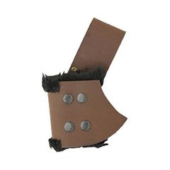 TL5006 ファー付き レザー製ソードベルト 茶 飾り帯 剣 日本刀 鞘 西洋 甲冑 ヨーロッパ 衣装 コスプレ 右利き用 #06