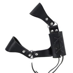 レザー製 ソードベルト ハンガー 鞘 ブラック 左利き用 飾り帯 剣 日本刀 鞘 西洋 甲冑 ヨーロッパ 衣装 コスプレ レフトハンド サウスポー TL5028