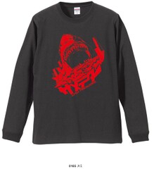 鮮血レッド！『サメデター』長袖Tシャツ【送料込】