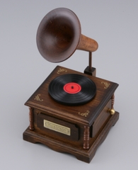 木製オルゴール　蓄音機（ライムライト）