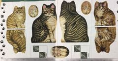 布「猫のパターン」
