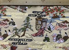 完売　布「金蘭平安絵巻柄」