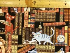 布「本棚に猫２」