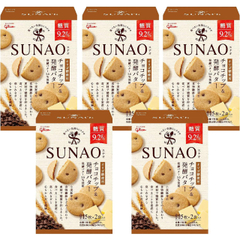 江崎グリコ SUNAO スナオ チョコチップ&発酵バター 62g×5箱(1袋あたり糖質9.2g)(31g×2袋 約30枚入)