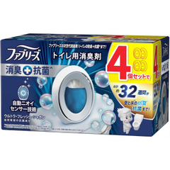 ファブリーズ 消臭芳香剤 消臭+抗菌 トイレ用 ウルトラ・フレッシュ・シャボン 6.3mLｘ4個