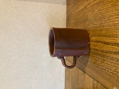 革調ミニマグカップ（えんじ色）　23-2-1えんじ