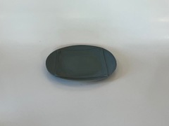 ネジ付き楕円皿（灰）　T25-67bg