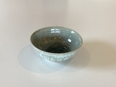 青灰釉刷毛目小鉢　24-5-18