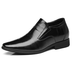 European Elevator Pointed Formal Loafers Classic Height Increasing Party Shoes Gain 2.4inch / 6cm