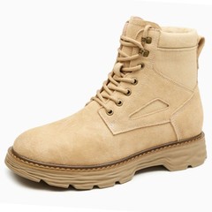 Morden Elevator Motorcycle Desert Boots Anti-Slip Tactical Military Boots Increase Taller 2.8inch / 7cm