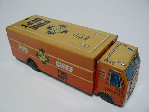 昭和レトロ　ブリキの消防車　日本製　中古