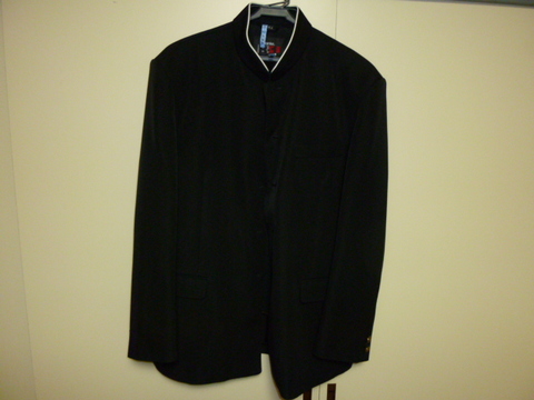 カンコー　Ｂ－１　ラウンドカラー黒学生服（学ラン）175A　ライナー付き　中古　青森高校　大ボタンなし　業者クリーニング済み