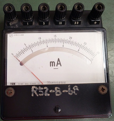 中古実験用電流計　YOKOGAWA製 DC30mA