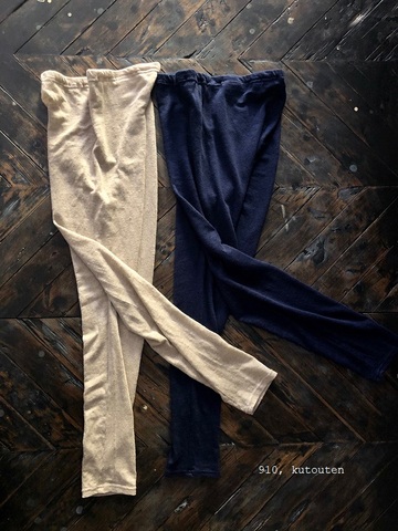 完売＊ICHI Antiquites  LINEN天竺のやわらか７分丈レギンス