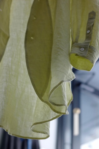 ラスト1点＊送料無料＊Vlas Blomme Washed 60/1 Linenのチュニックシャツ