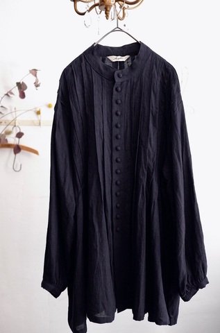 完売＊ICHI Antiquites  FRENCH LINEN タックプリーツシャツ
