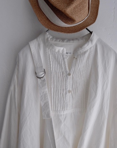 Laboratory  コットンリネンANTIQUE PIN TUCK PULL SHIRT