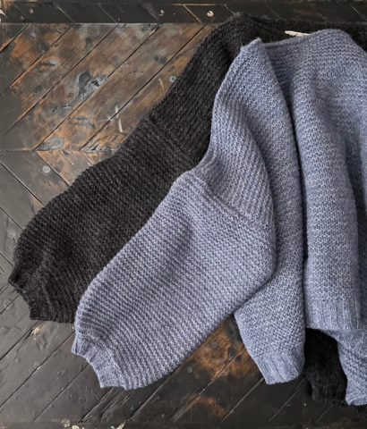 完売＊ICHI Antiquites wool100 バルーンスリーブのワイドセーター