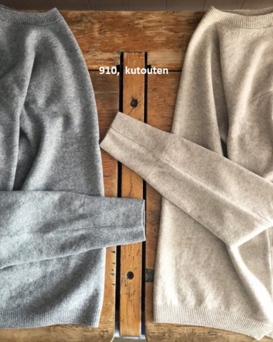 完売＊SUPER ZEA 超極細woolのプルオーバー CLOUDS (light gray)