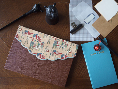 スカラップ付きノートカバー