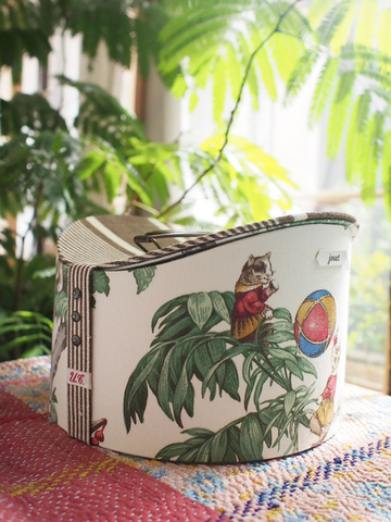 アンティークスタイルの丸箱/曲線の蓋