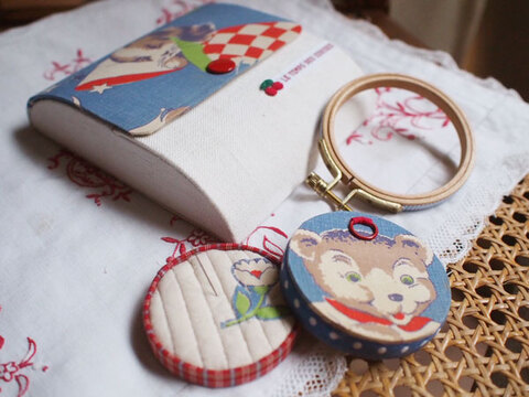 【オンラインレッスン】刺繍のためのポーチキット & 針留めキット付き♪