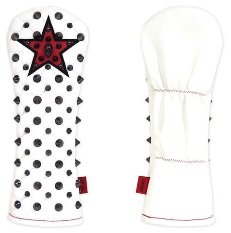 71WH32 Selmoヘッドカバー Stella (黒×黒)/赤【DR】