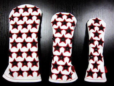 71WH01 Selmoヘッドカバー Stella 黒×赤star(BK)【DR】