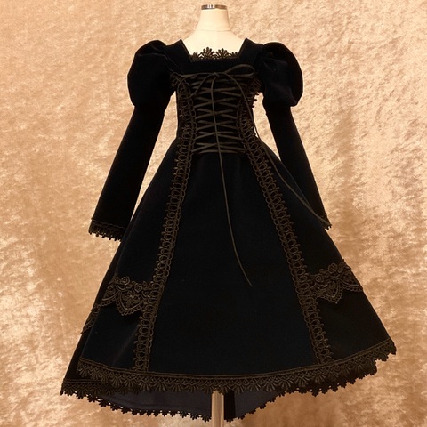 SD・SD13 フィッシュテールドレス【ダークネイビー】