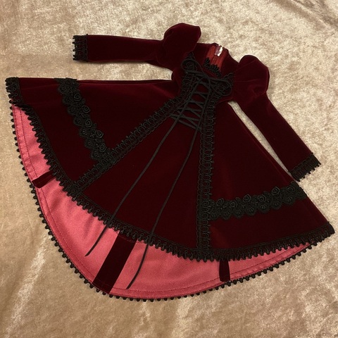 MDD・MSD フィッシュテールドレス【ボルドー】