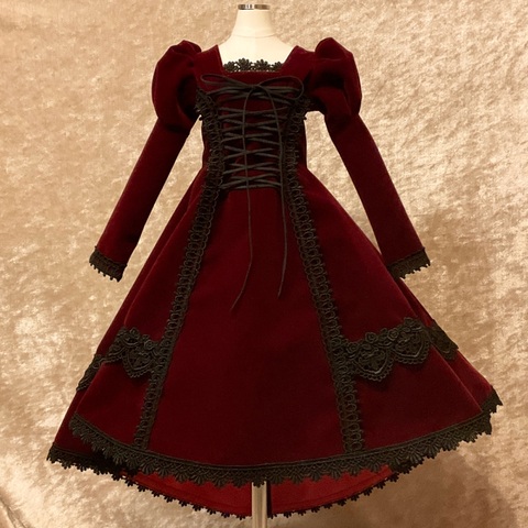 SD・SD13 フィッシュテールドレス【ボルドー】